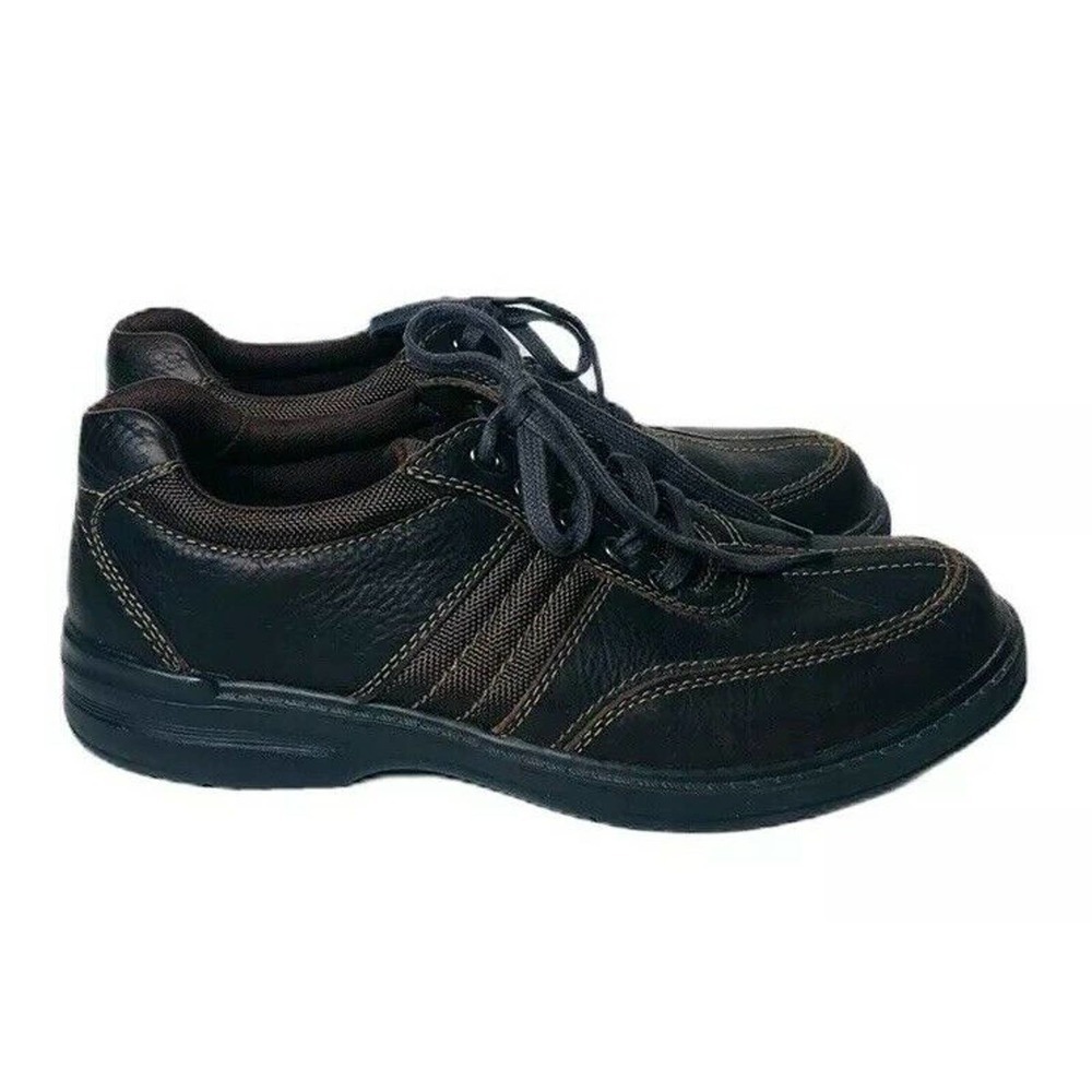 Mens Clarks Sherwin Way Brown Leather Lace Up Casual Comfort Shoes Size 10
